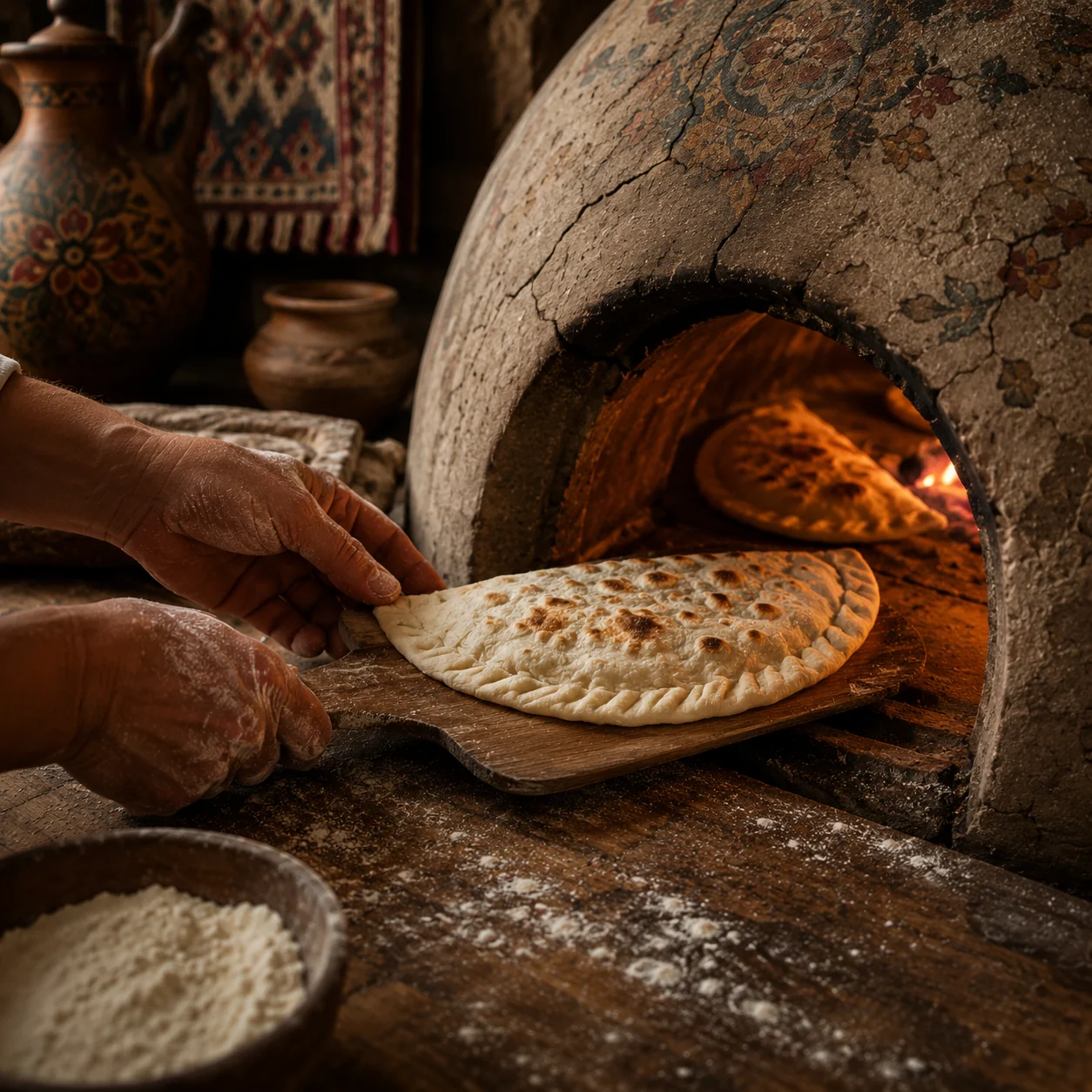 Bağlanma və daş sobada bişirmə